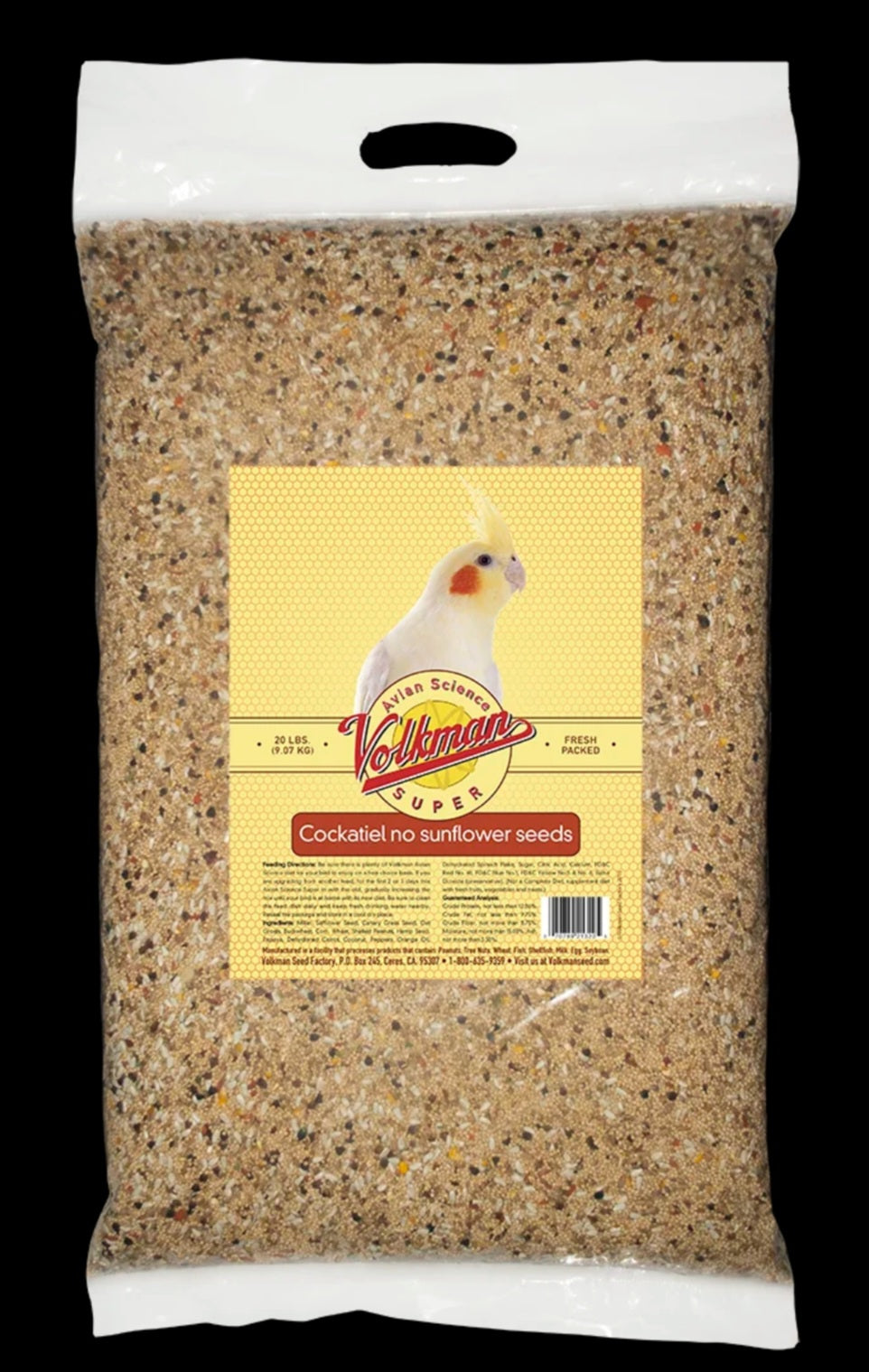 Volkman Avian Science Super Cockatiel no Sunflower